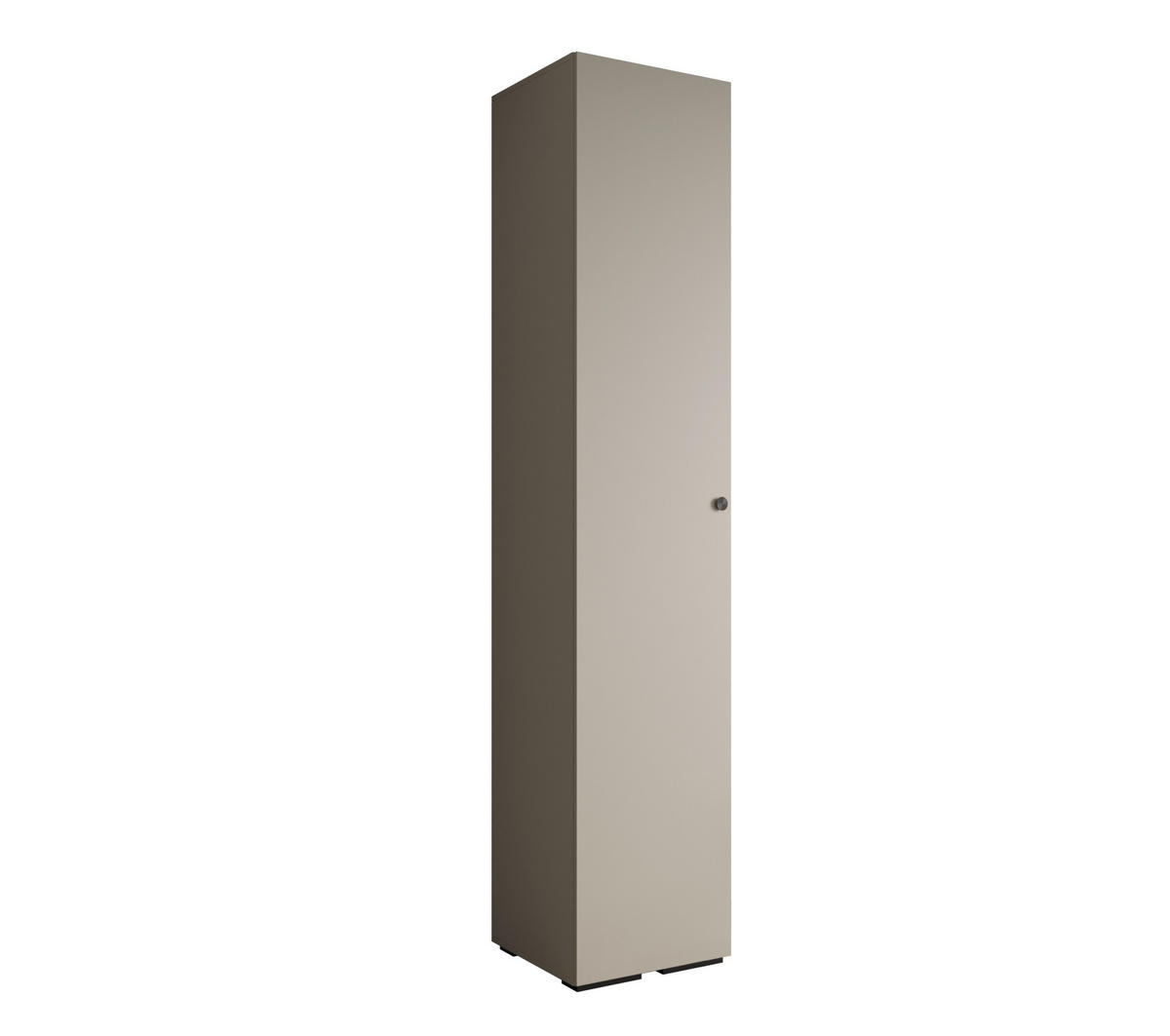 DREHTÜRENSCHRANK 236.7/50/47 1-türig - Kaschmir/Schwarz, Holz/Metall (50/236.7/47cm) - Abiks Möbel