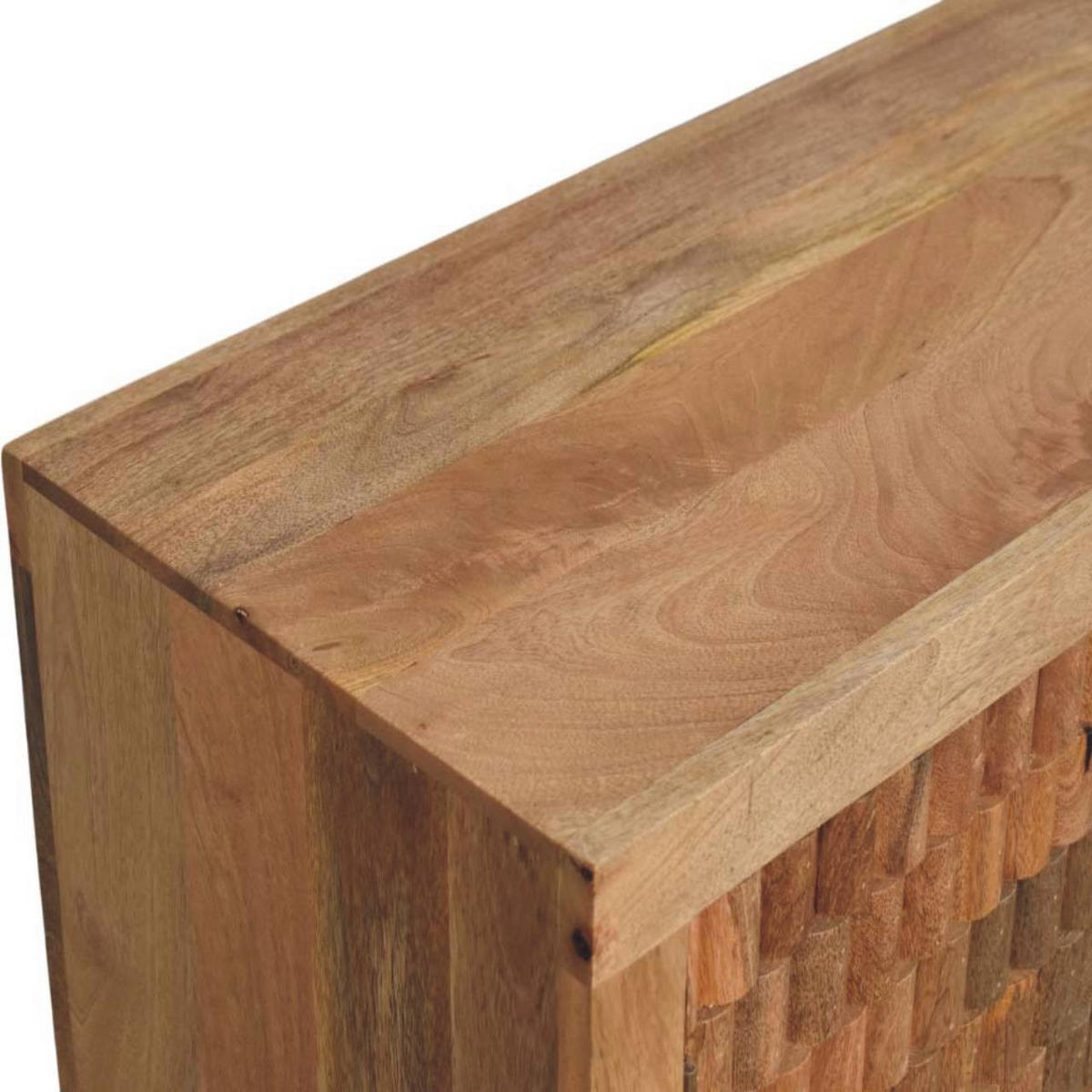 SCHRANK Marbella, 2 Türen und 2 Regale, Hellbraun - Beige/Messingfarben, Holz/Metall (85/86/35cm) - Artisan Furniture