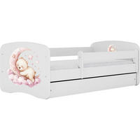KINDERBETT Emily mit Schublade und Matratze, Weiß 70x140 cm - Roségold/Weiß, Holzwerkstoff (140/70cm) - WFL GROUP