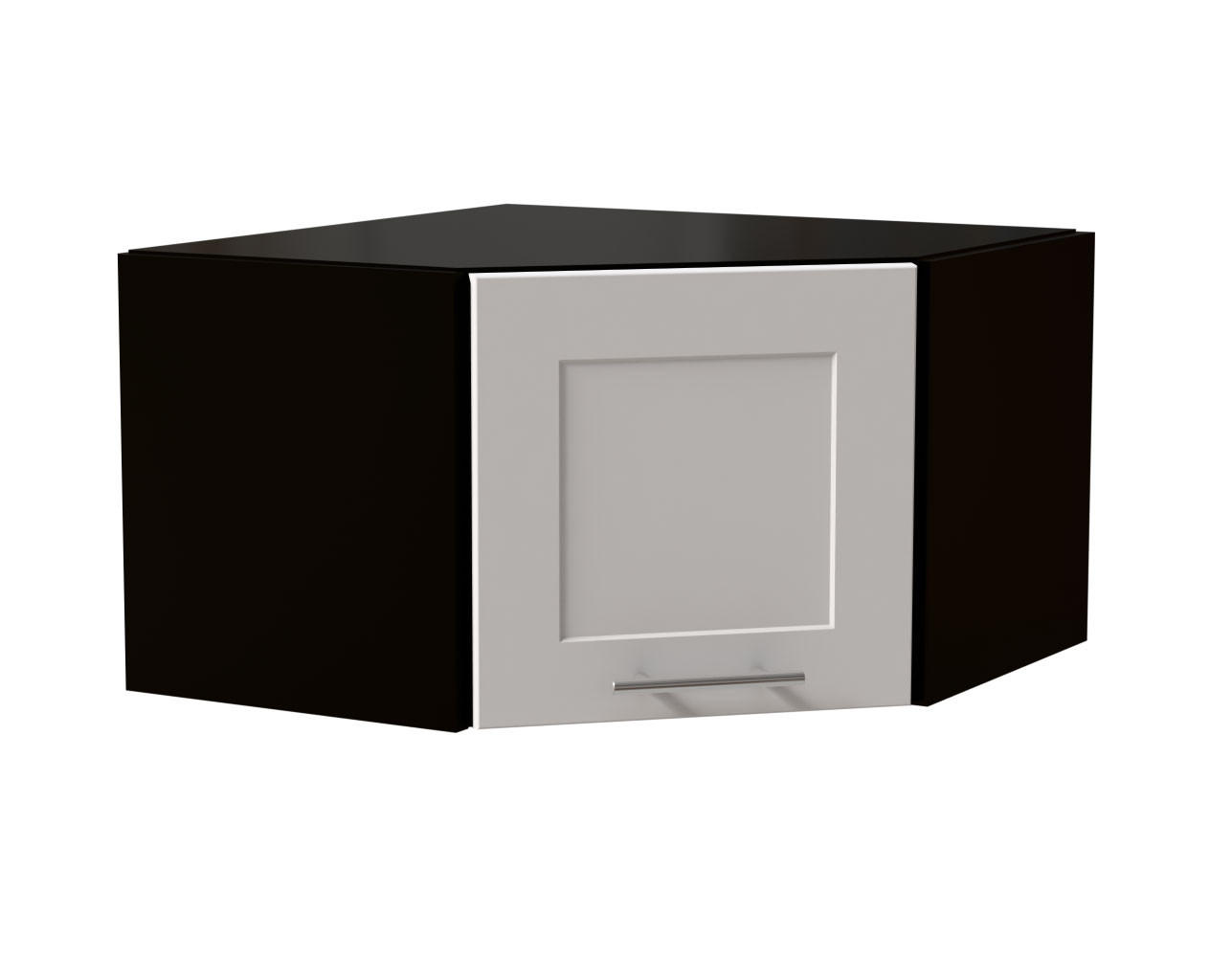 ECKHÄNGESCHRANK Oslo W10/60/36 Schwarz / Weiß Matt 60 / 60 / 36cm - Schwarz/Weiß, Holz/Holzwerkstoff (60/36/60cm) - Feldmann-Wohnen