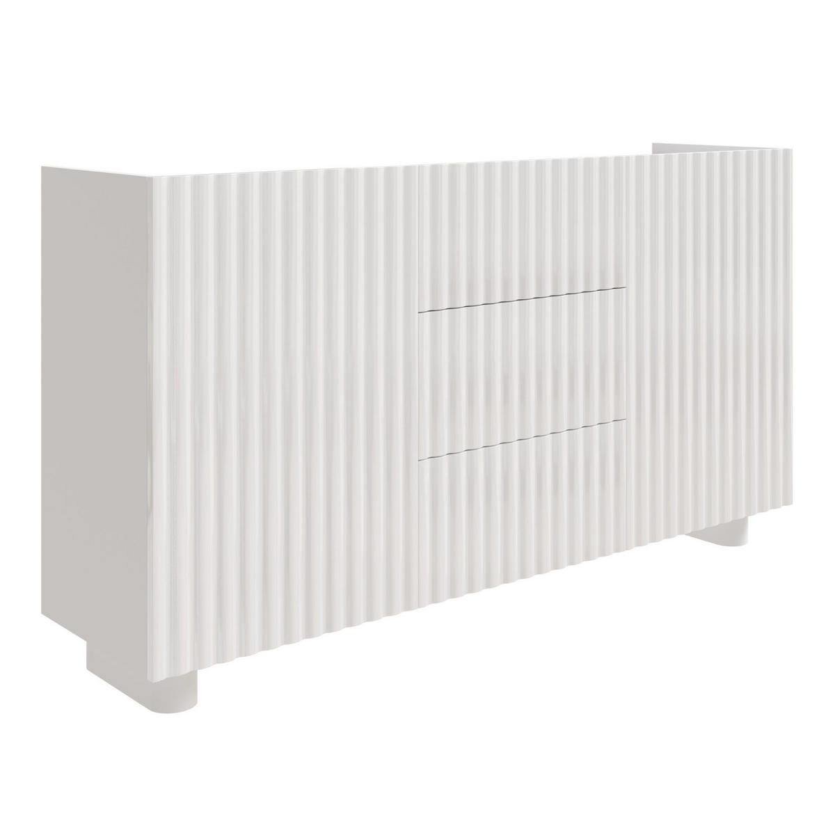 SIDEBOARD Fiorra 2-türig Weiß Hochglanz, 144 cm - Weiß, Holzwerkstoff (144/84/38.8cm) - Selsey