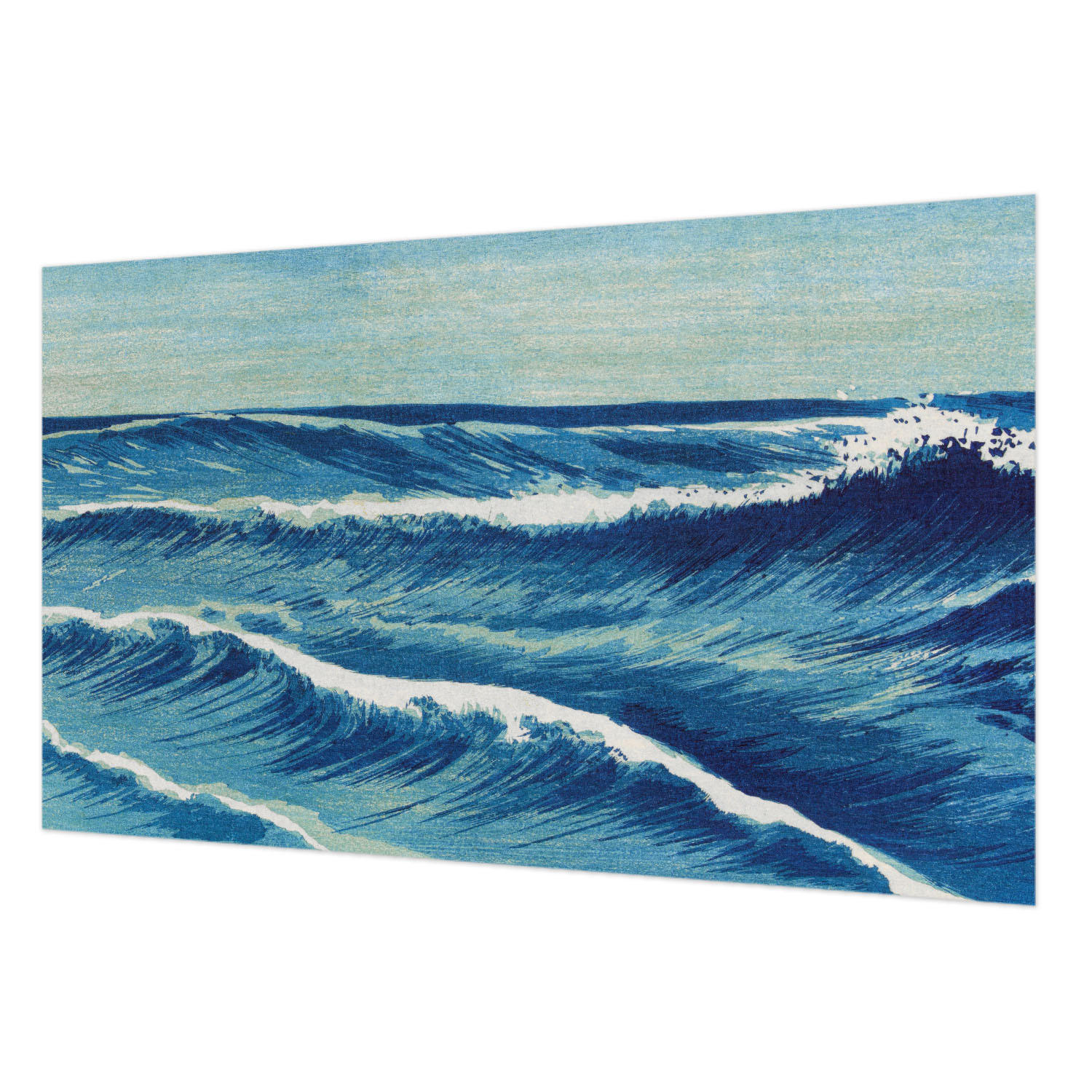 FOTOTAPETE 416x254 cm - Meereswellen - Blau, Textil (416/254cm) - Wallfluent