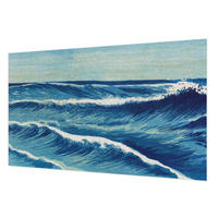 FOTOTAPETE 416x254 cm - Meereswellen - Blau, Textil (416/254cm) - Wallfluent