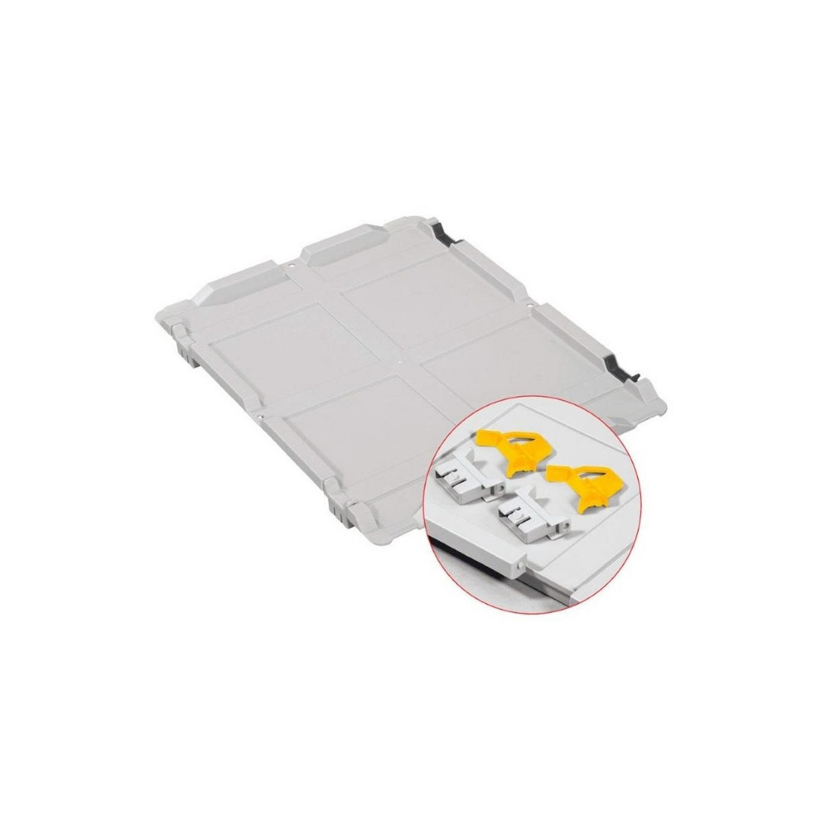 EUROBOX 5x Nextgen Economy Mit Scharnierdeckel Grau/Gelb Griffe Geschlossen 20 Liter - Gelb, Kunststoff (30/22/40cm) - PROREGAL