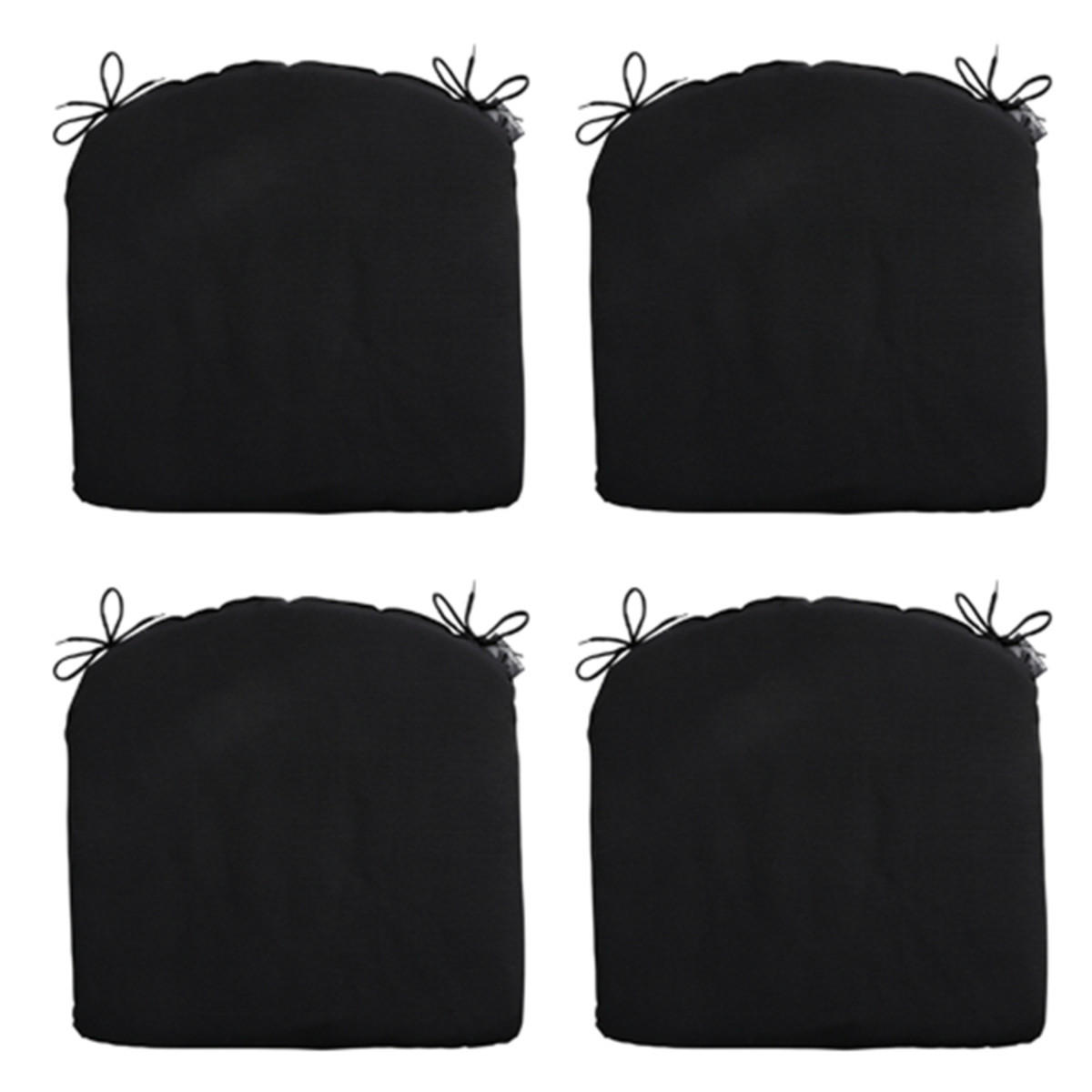 SITZKISSEN Panama 46/48 cm 4er-Set - Schwarz, Textil (48/4/46cm) - Madison