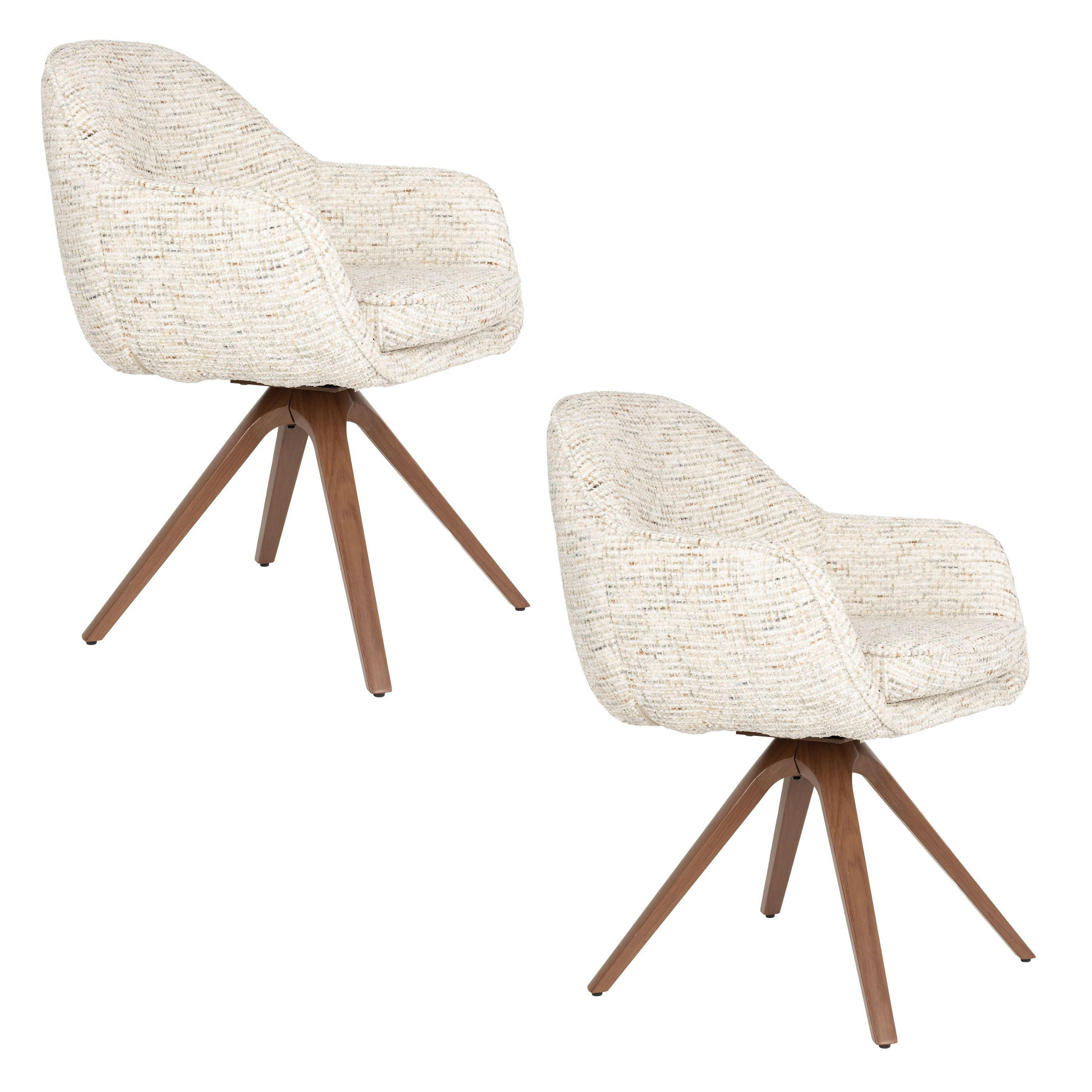 ESSZIMMERSTÜHLE Batoul Armleuning Beige - 2 er Set - Beige, Kunststoff (61/82/62cm) - Housecraft Living