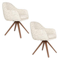 ESSZIMMERSTÜHLE Batoul Armleuning Beige - 2 er Set - Beige, Kunststoff (61/82/62cm) - Housecraft Living