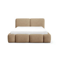 POLSTERBETT ARDELLO mit Beinen mit Bettkasten,Bett 160x200,Doppelbett,Lattenrost,Boxspringbett-Optik,ohne Matratze,Schlafzimmer-Creme - Cappuccino, Holz (180/200cm) - Furnistar