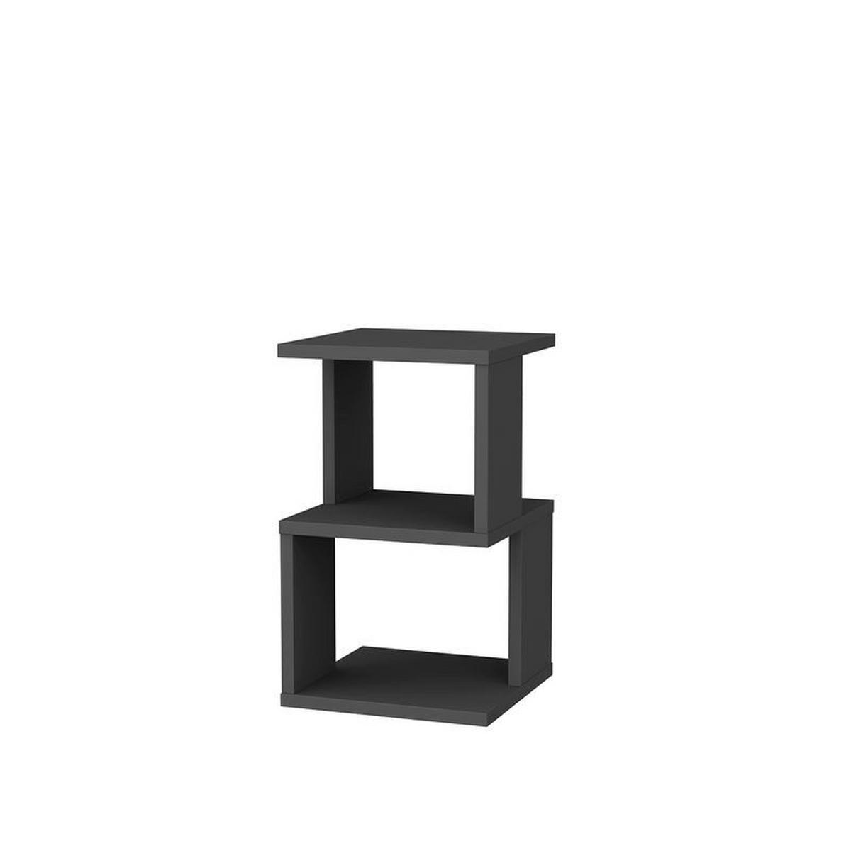 NACHTTISCH Carter Anthrazit - Anthrazit, Holzwerkstoff (29.5/49/29.5cm) - Decorotika