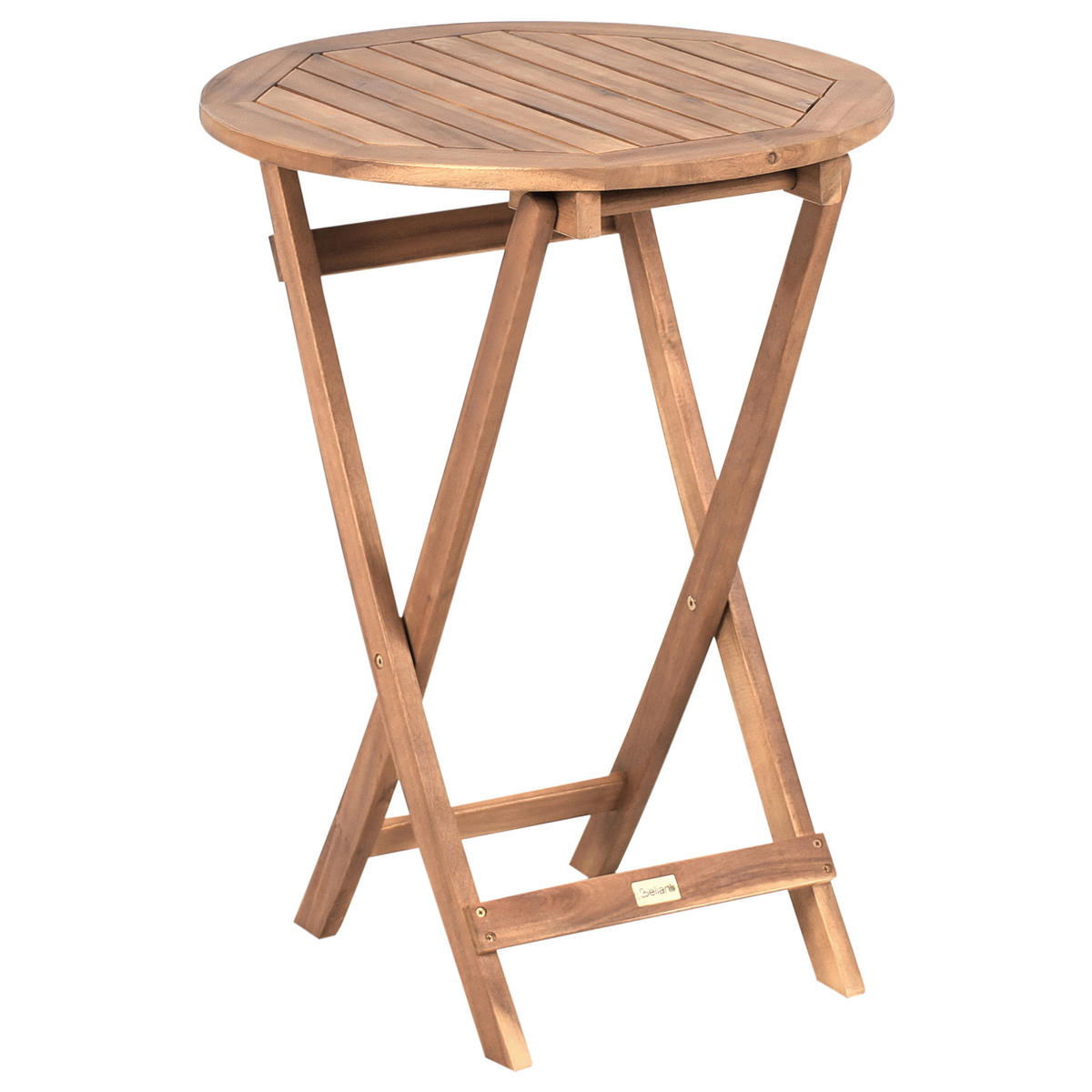 BISTRO-SET klappbar Akazienholz Braun Sacile - Braun, Holz - Beliani