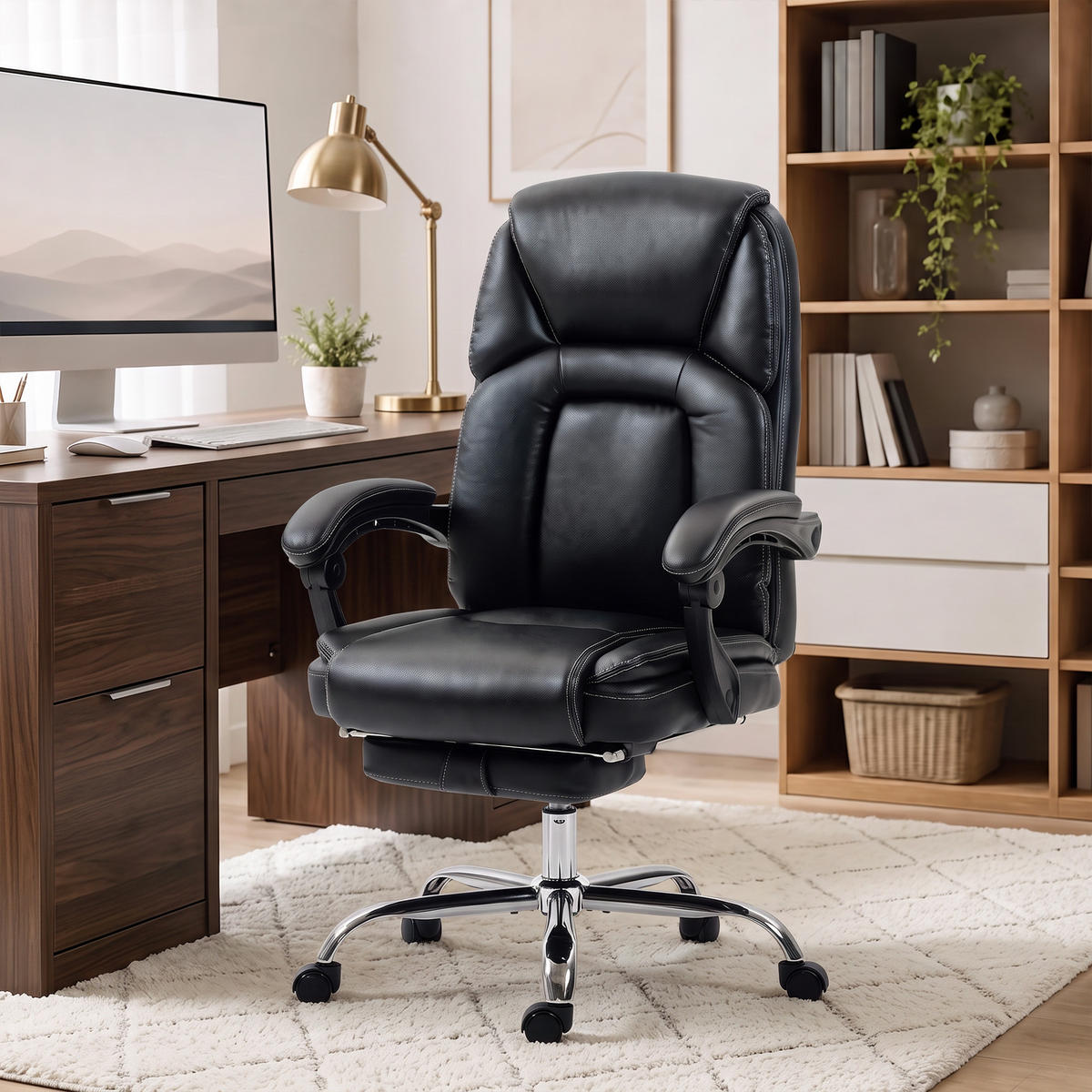 BÜROSTUHL Schwarz 66.0/65.0/118.0 cm - Schwarz, Kunststoff (65/118/66cm)