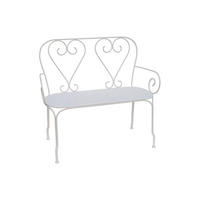 GARTENBANK - 2 -Sitzer - Metall - weiß - GUERMANTES - Weiß, Metall (103/92/47cm) - Vente-Unique