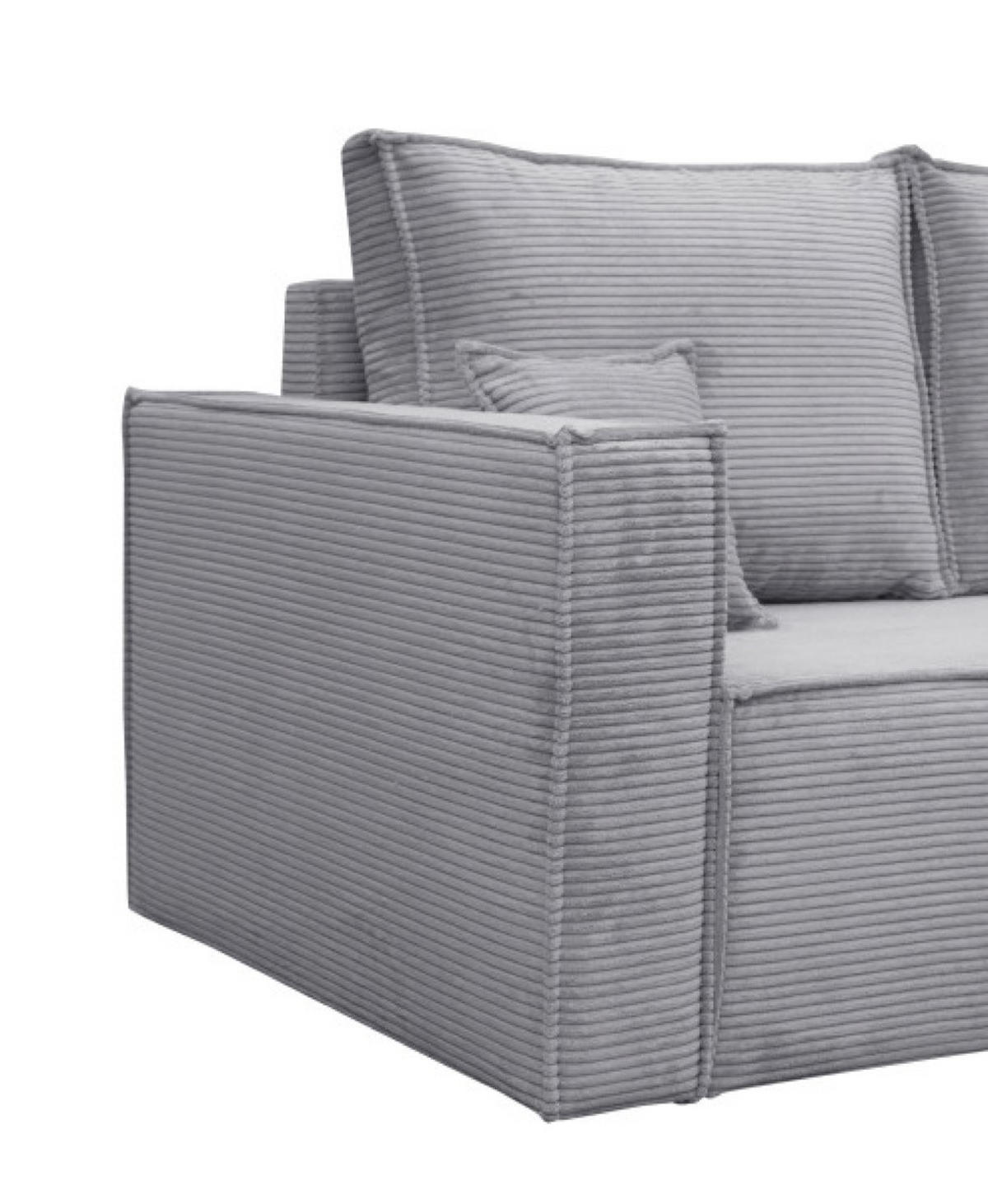 SOFA Grau EKO Ausziehbar - Grau, Textil (234/87/88cm) - Sepro Meble