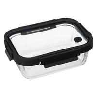 GLASBEHÄLTER Transparent - Schwarz, Glas (17/7.4/21.7cm)