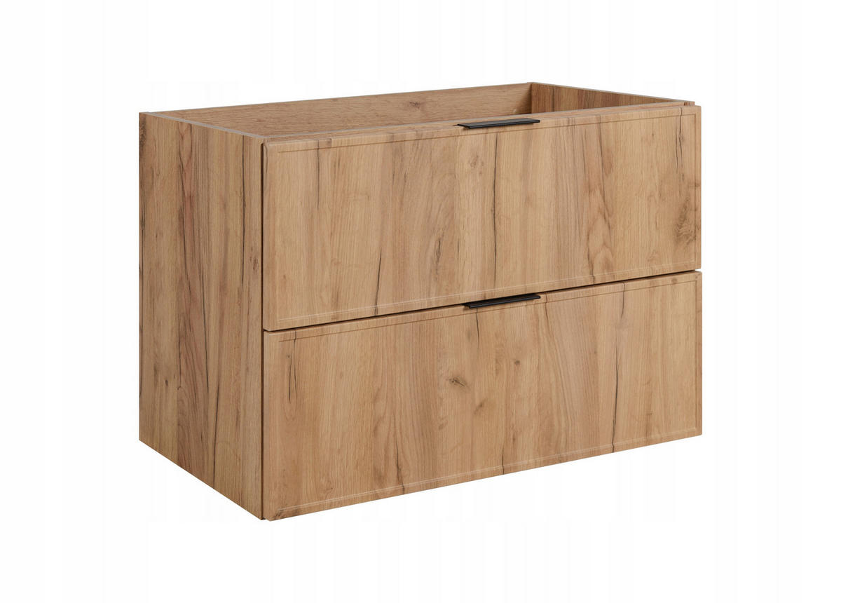 WASCHBECKUNTERSCHRANK SLIM 100cm mit Arbeitsplatte Eik Craft Eik Craft - Eichefarben, Holzwerkstoff (100/57/46cm) - Rodan