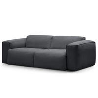 2-SITZER SOFA - Schwarz/Grau, Textil (220/71/102cm) - home24