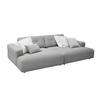 BIG SOFA MIKA Grau Cord - Schwarz/Grau, Kunststoff/Textil (300/86/167cm) - KAWOLA