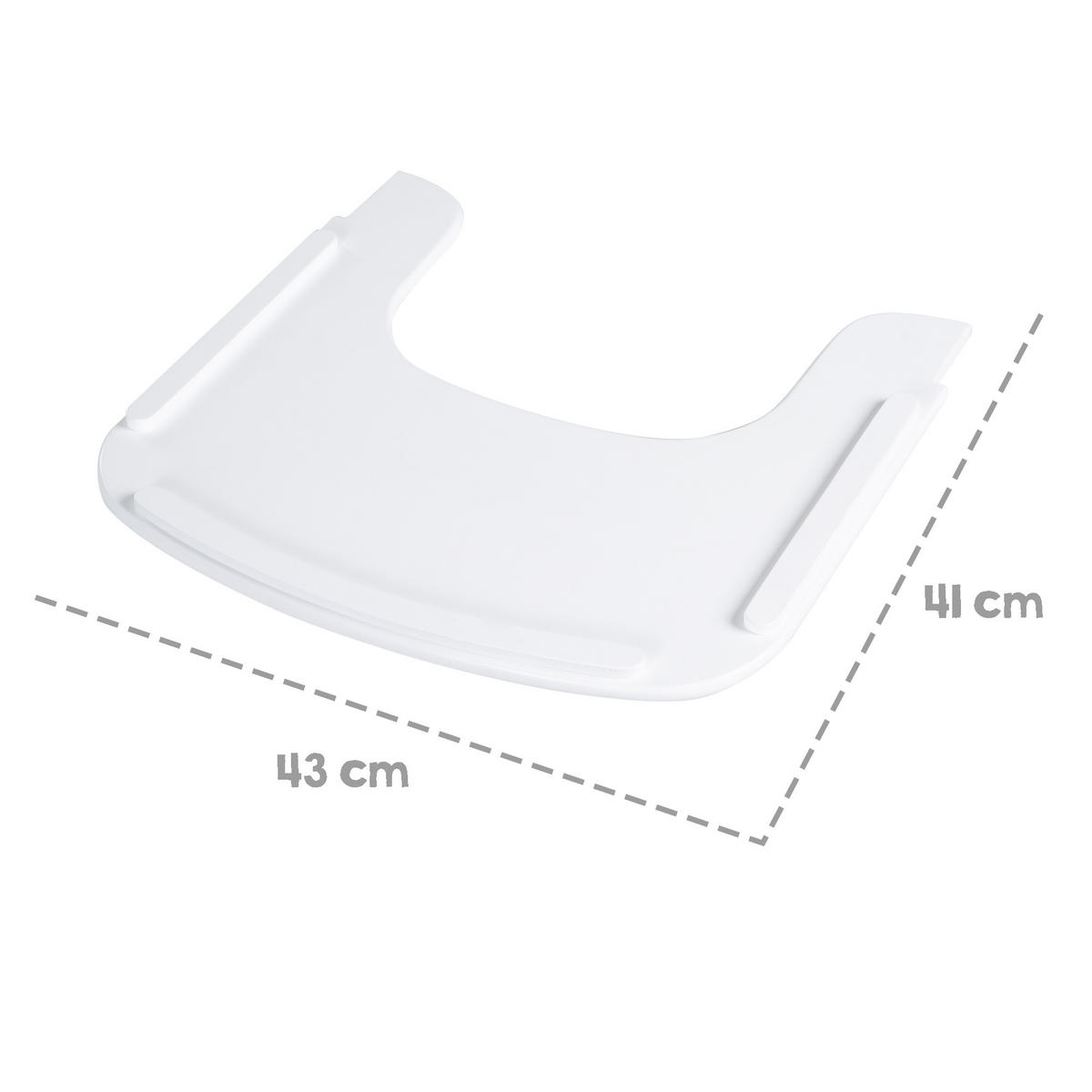 HOCHSTUHL-ESSBRETT Sit Up Flex Weiß - Weiß, Holzwerkstoff (43/2/41cm) - Roba