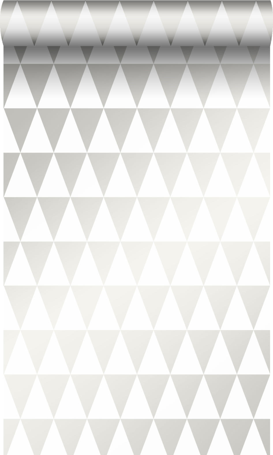 TAPETE grafische Dreiecke 53 cm x 10.05 m - Weiß, Papier (53/0.1cm) - Origin Wallcoverings