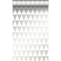 TAPETE grafische Dreiecke 53 cm x 10.05 m - Weiß, Papier (53/0.1cm) - Origin Wallcoverings