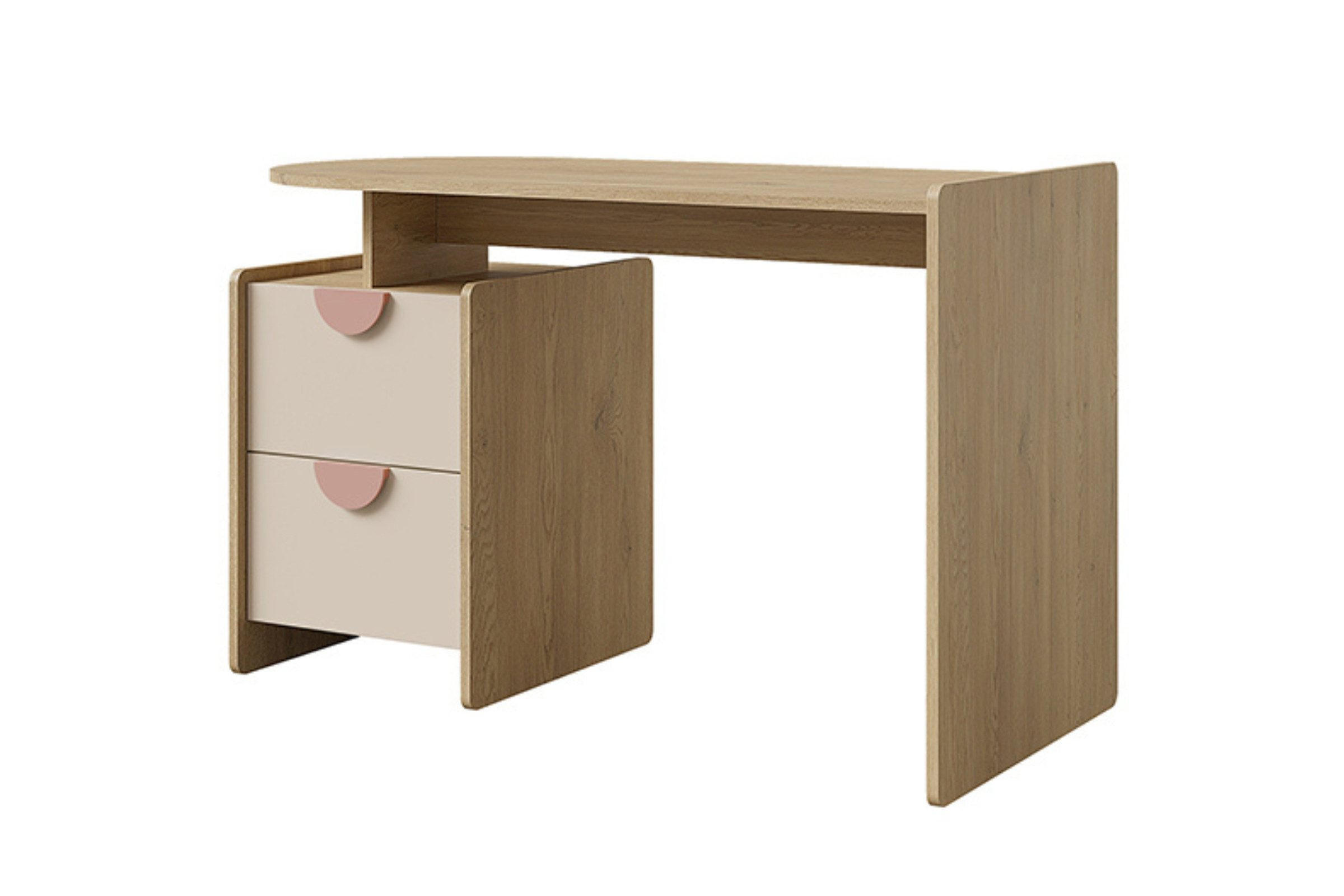 KINDERSCHREIBTISCH LEXO 12 120/78/60 cm in Eiche Cremona/Macadamia/Puderrosa - Eichefarben/Beige, Holzwerkstoff (120/78/60cm) - Deine Möbel 24