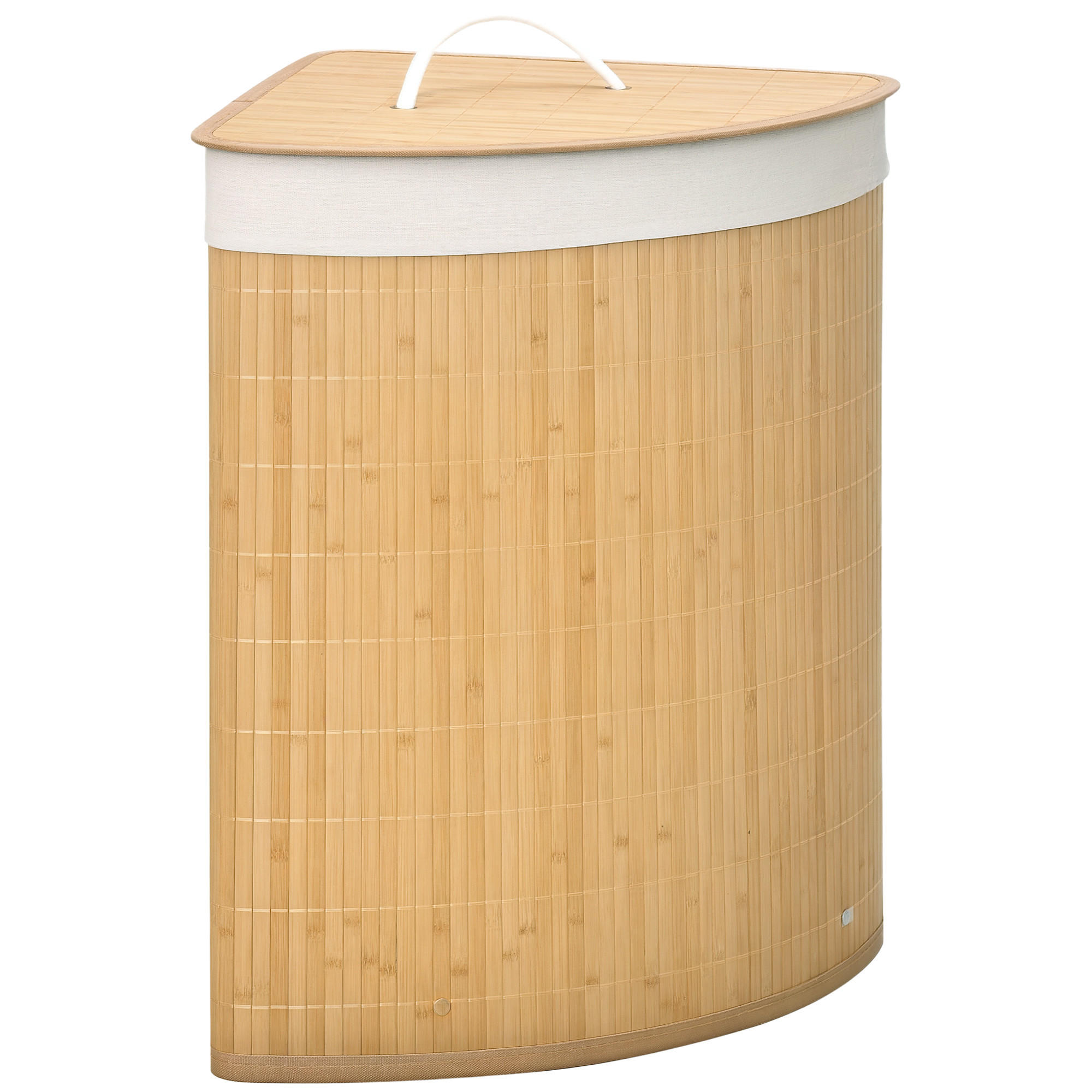 WÄSCHEKORB DE-18792 Natur/Weiß - Naturfarben, Naturmaterialien (38/57/38cm) - ComfortXL