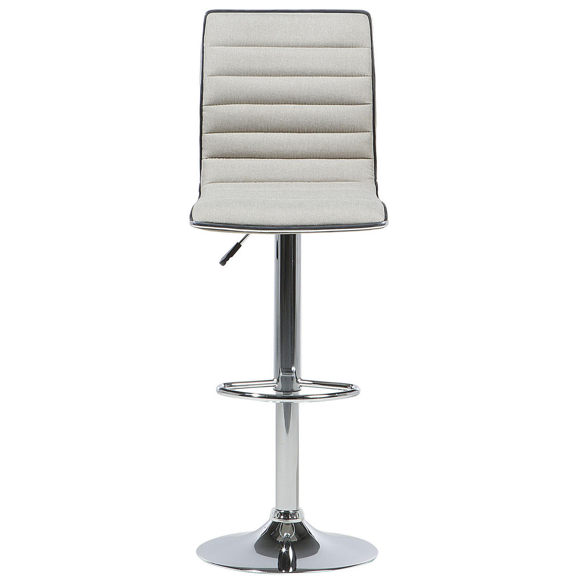 BARHOCKER 2er-Set Polsterbezug Beige Lucerne - Beige, Textil/Metall (40/116/39cm) - Beliani