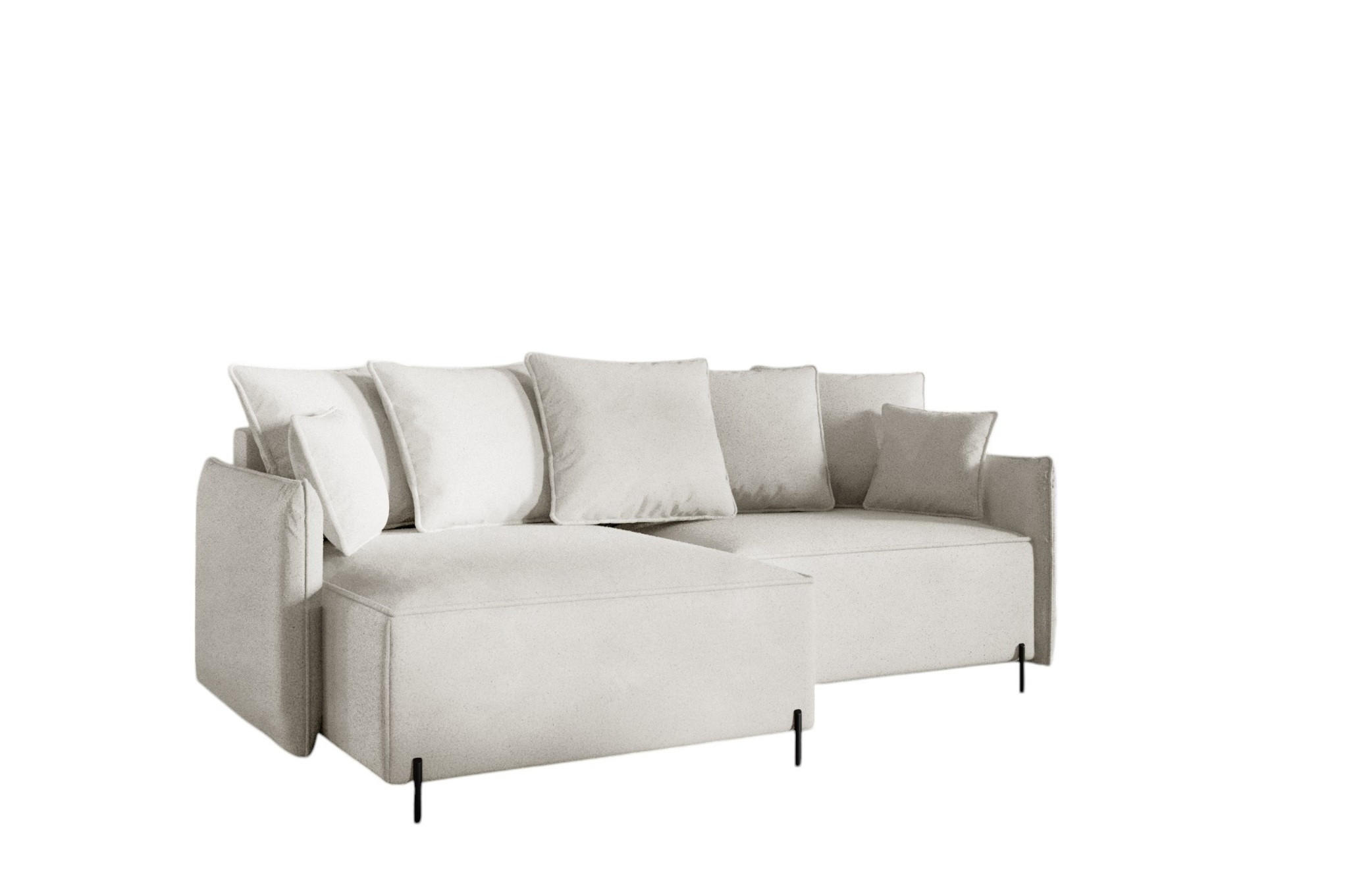 ECKSOFA Betto - Weiß, Holzwerkstoff/Textil (221/148cm) - Fun Möbel