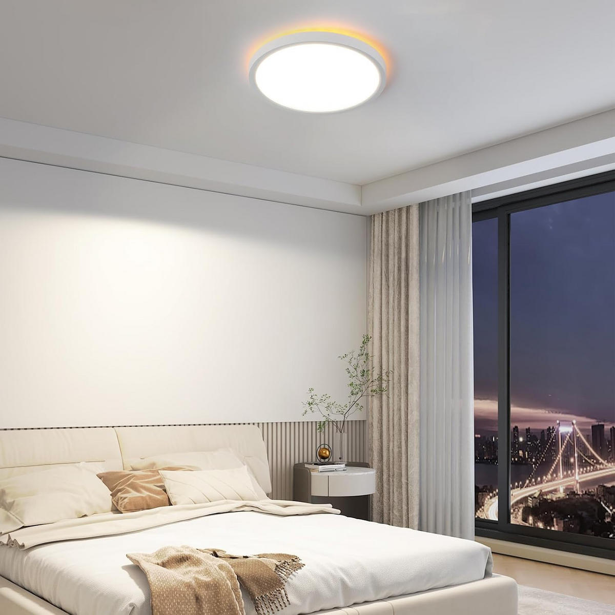 LED-DECKENLEUCHTE Helligost 22/2.6/22 cm - Weiß, Kunststoff (22/22/2.6cm) - ZMH