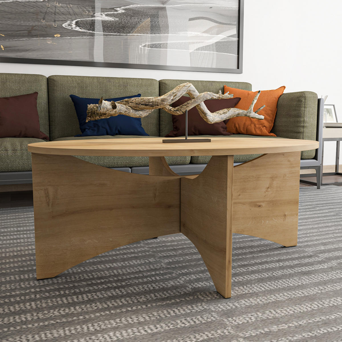 COUCHTISCH Solo Saphireiche - Honigeiche, Holzwerkstoff (100/70/42cm) - Decorotika