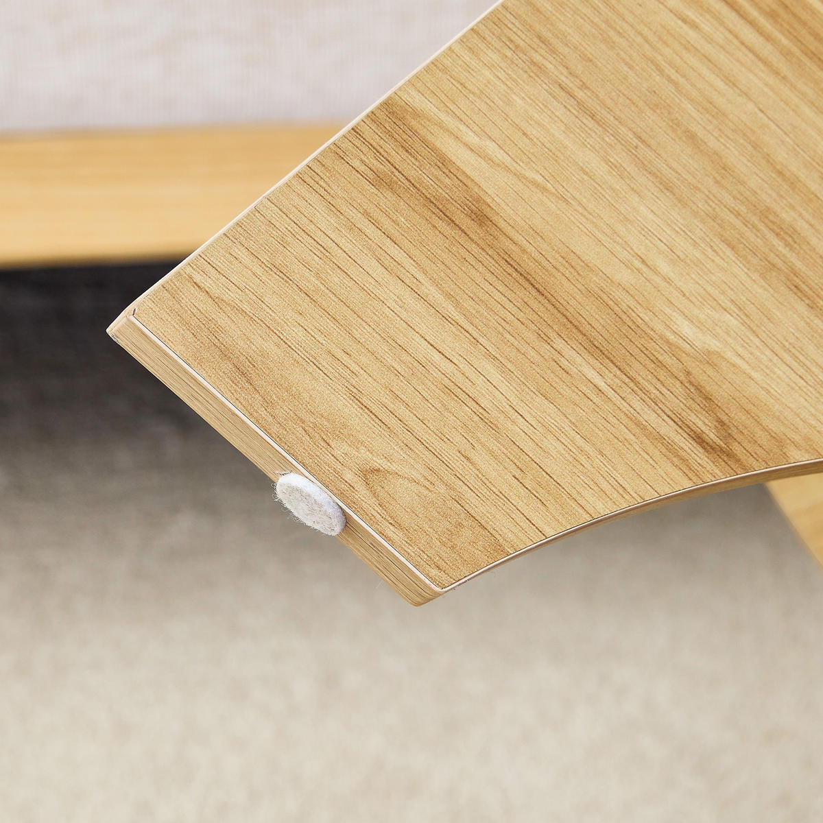 RUNDER COUCHTISCH Glas Naturholzfarbe - Naturfarben, Holzwerkstoff (80/80/36cm)