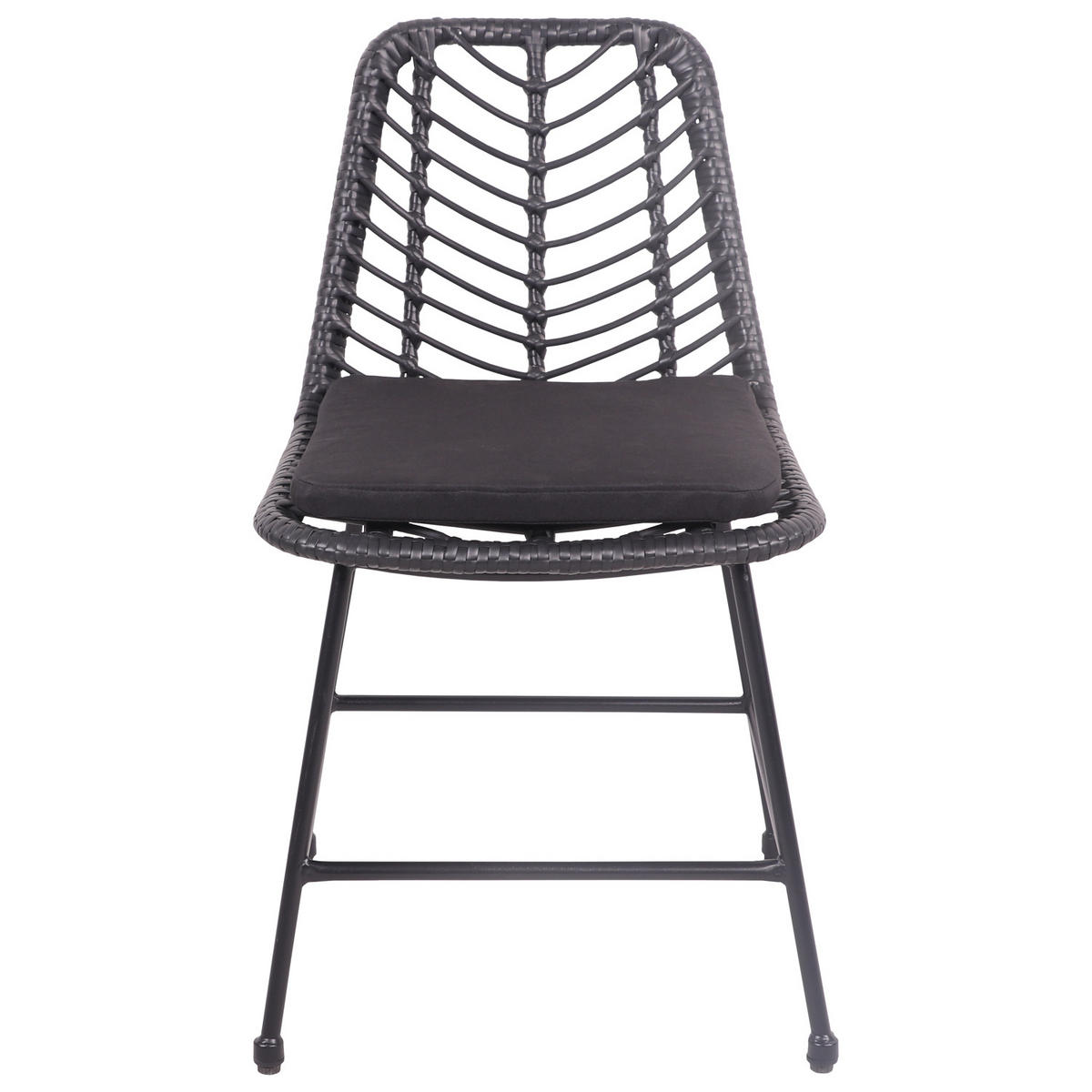 STÜHLE Oka Schwarz 2er-Set - Schwarz, Kunststoff (45.5/77.5/62cm) - Happy Garden