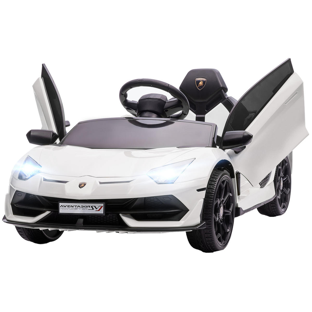 ELEKTRO-KINDERAUTO DE-06266 Lamborghini Aventador lizenziert mit Flügeltüren Weiß - Weiß, Kunststoff/Metall (107.5/63/42cm) - ComfortXL