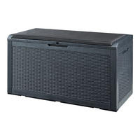 AUFBEWAHRUNGSBOX Atella - Schwarz, Kunststoff/Textil (54.5/65/122cm) - casa.pro