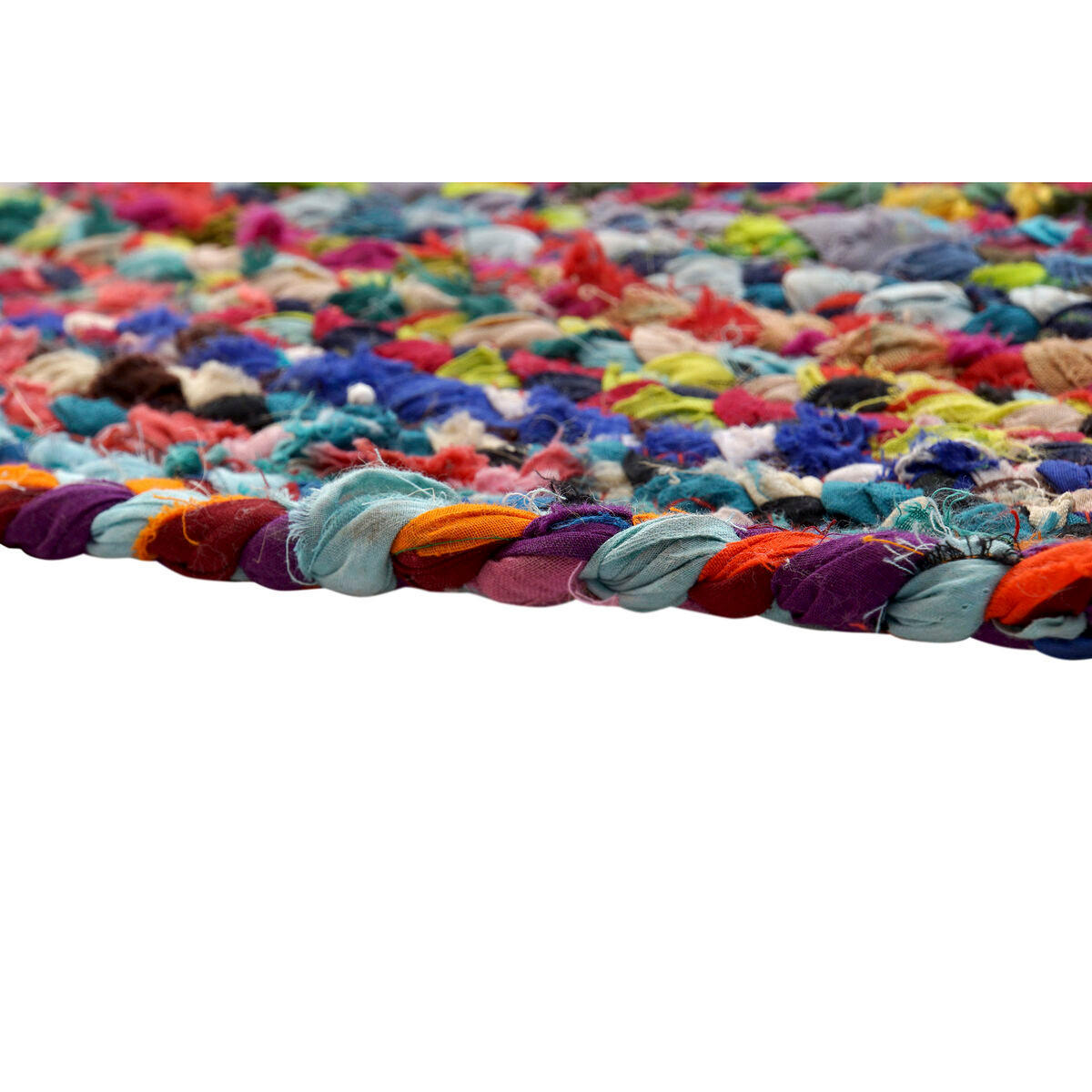 TEPPICH Polyester Baumwolle Bunt Jute (200 x 200 x 0,7 cm) - Multicolor, Textil (200/200cm) - DKD Home Decor