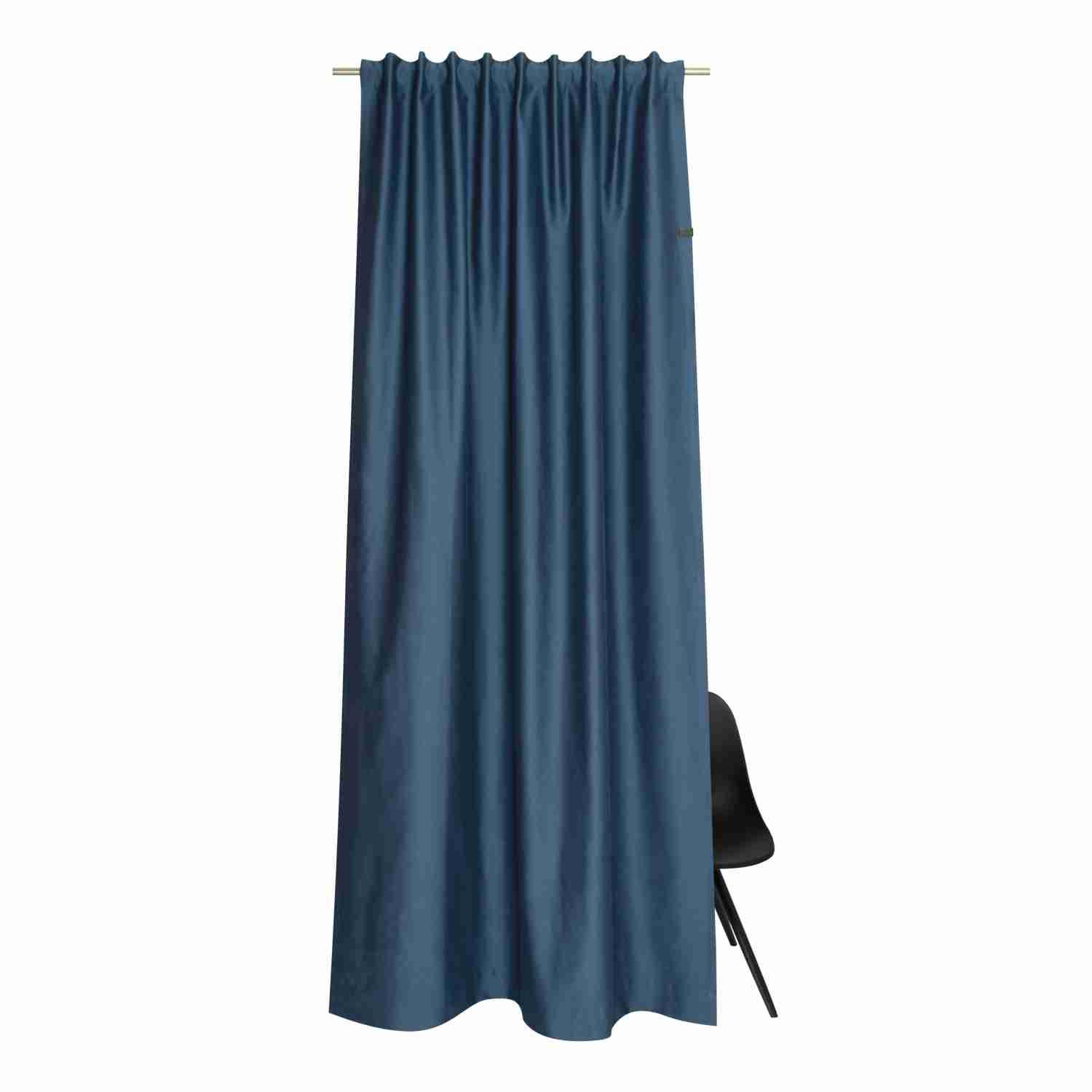 FERTIGVORHANG SOFT blickdicht - Blau, Textil (130/0.5/250cm) - Schöner Wohnen