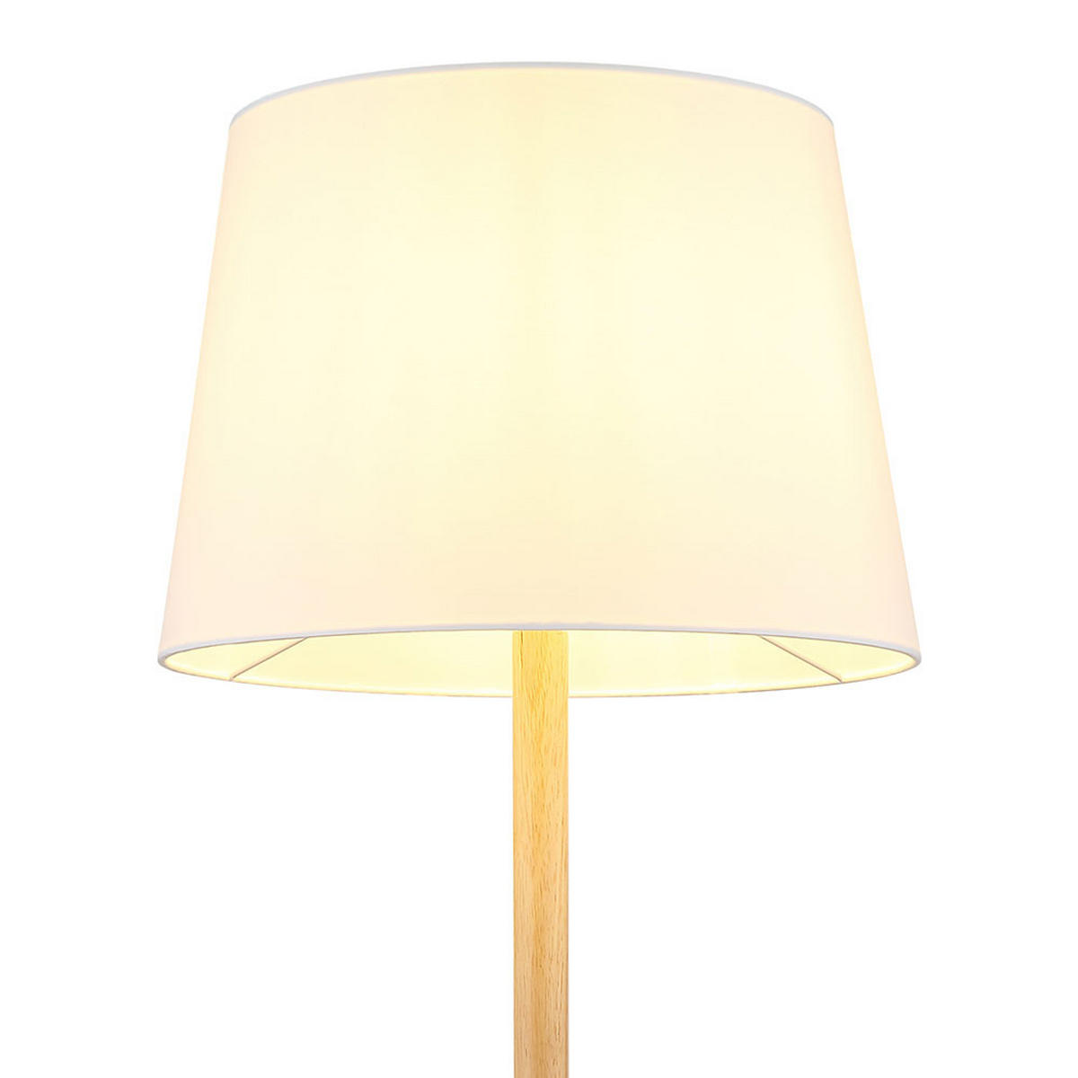 STEHLEUCHTE Metall Holzoptik Braun Weiß - Braun, Metall (151/35/151cm) - Nowa