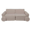 KINDERSOFA, Bearly, Hellgrau - Greige, Textil (160/24/80cm) - MeowBaby
