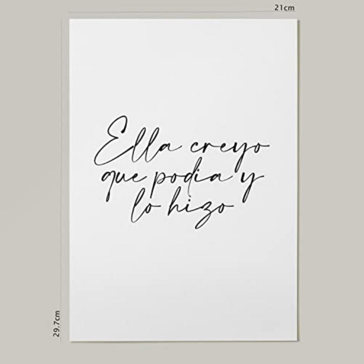 POSTER Set mit 4 Königin TypografieStil A4 Rahmenlos - Klar, Papier (29.7/3cm) - Nacnic