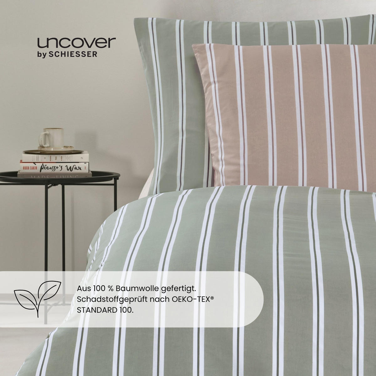 BETTWÄSCHESET Colorado - Renforcé - 2-teilig - 135x200cm - Grün - Grün, Textil (135/200cm) - Uncover by Schiesser