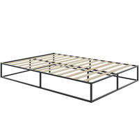 BETT Kyoto,Belastbarkeit 250 kg, bodenschonende Kunststoffkappen,schwarz - Schwarz, Metall - tectake