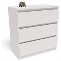 KOMMODE P3 EX3 Weiß 70/40/77 cm - Weiß, Holzwerkstoff (70/77/40cm) - Matkam Möbel