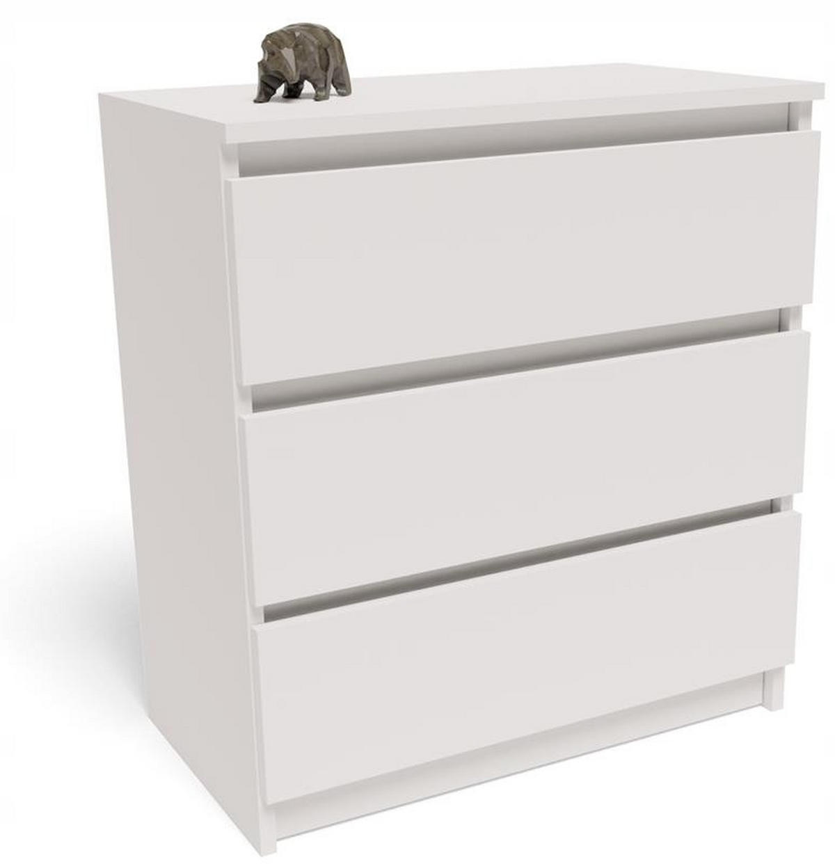 KOMMODE P3 EX3 Weiß 70/40/77 cm - Weiß, Holzwerkstoff (70/77/40cm) - Matkam Möbel