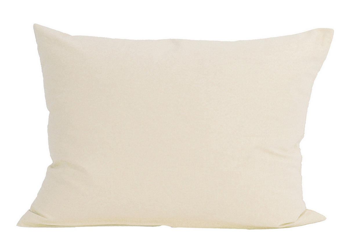 KISSENBEZUG Basic 100% Baumwolle natur 60/40 cm - Creme, Textil (40/60cm) - beties Heimtextil