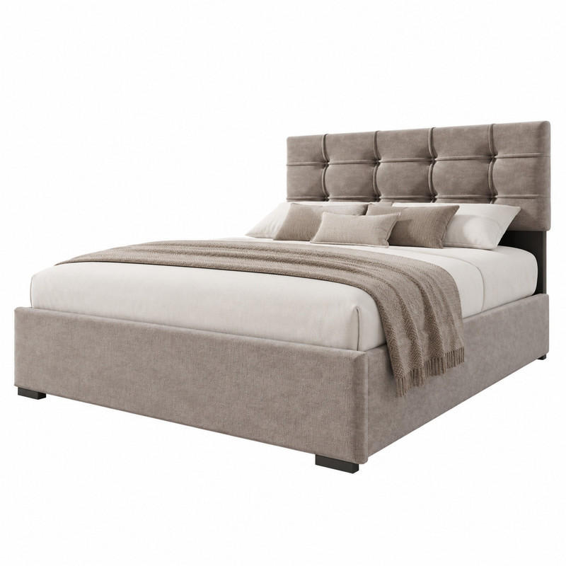 Beauniv Bett Hellgrau 90x200 cm