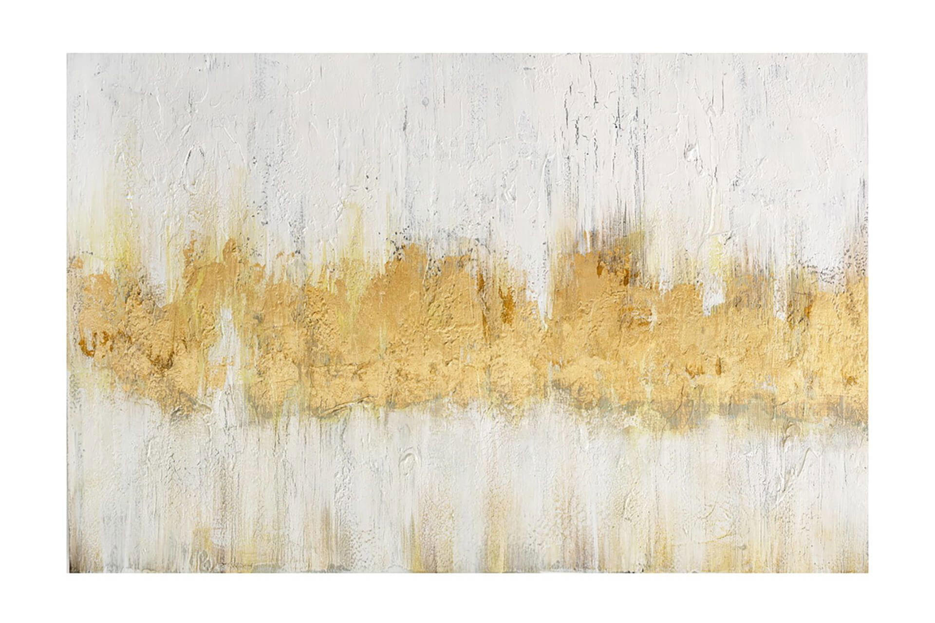 ACRYLBILD HANDGEMALT 90/60 cm - Weiß, Holz/Textil (1.4/60cm) - KUNSTLOFT