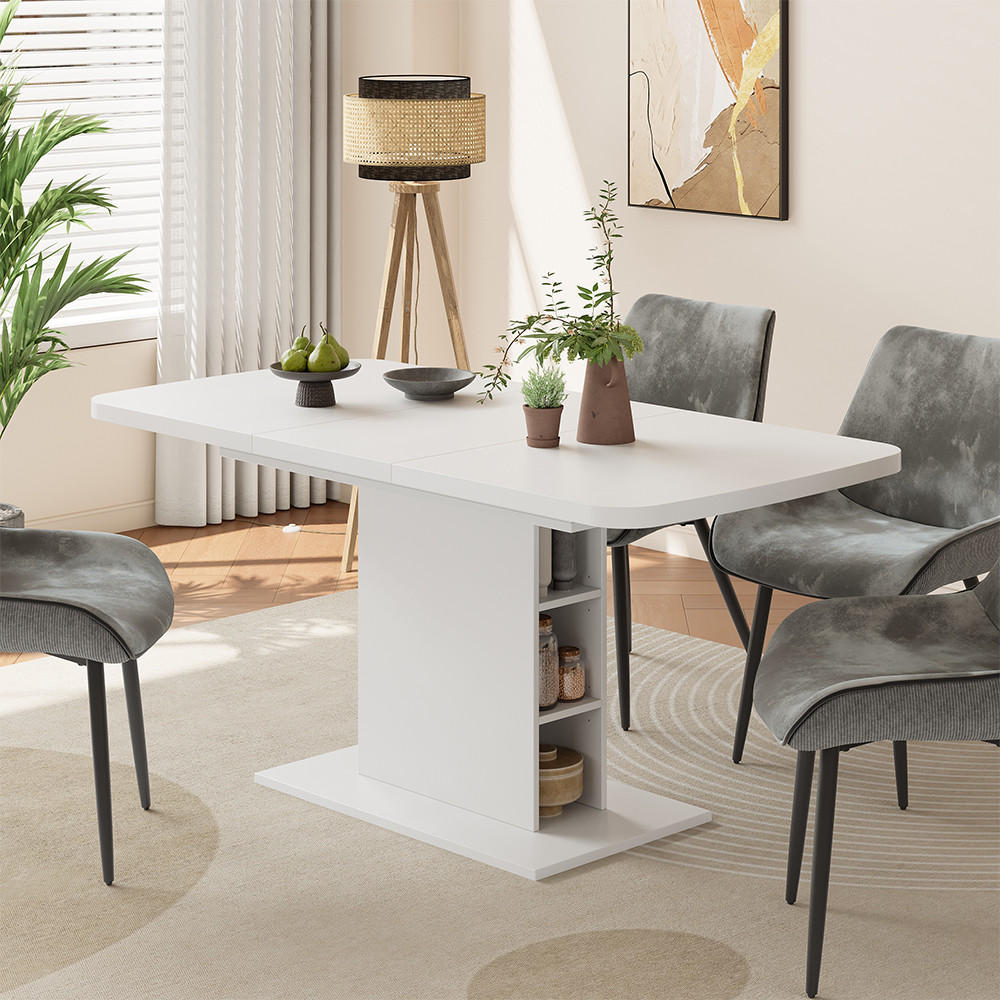 ROZKLÁDACÍ JÍDELNÍ STŮL Fenaro Bílá - bílá, kompozitní dřevo (80/120/77.3cm) - Vicco
