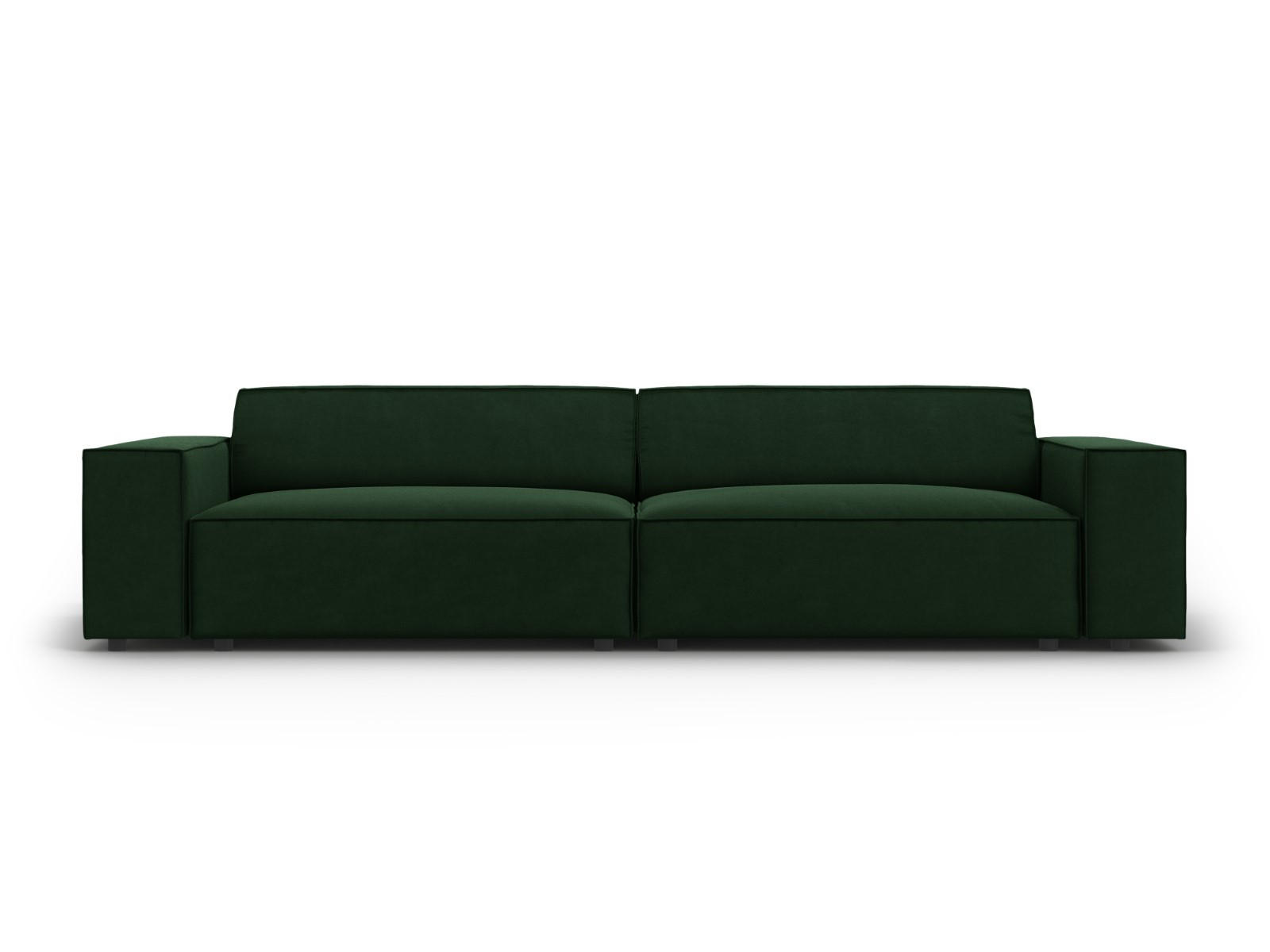 SOFA Jodie aus Samt flaschengrün 3 Sitzplätze - Dunkelgrün, Textil (102/70/204cm) - Micadoni