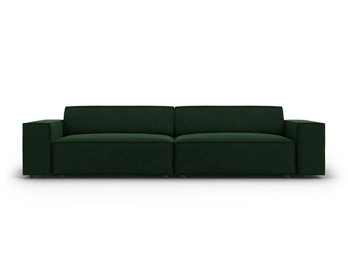SOFA Jodie aus Samt flaschengrün 4 Sitzplätze - Dunkelgrün, Textil (244/70/102cm) - Micadoni