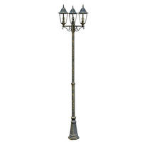 LED AUSSENLEUCHTE Kandelaber Bronze Glas - Bronzefarben, Glas (55/58/220cm)